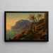 Sunset on Capri - Carl Friedrich Seiffert — framed artwork on a wall