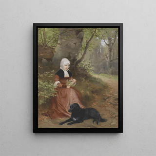 Ruheplätzchen - Carl Fröschl — framed artwork on a wall