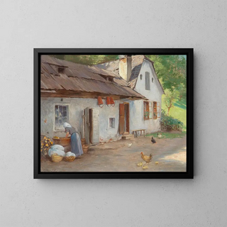 Laundry Day - Carl Fröschl — framed artwork on a wall