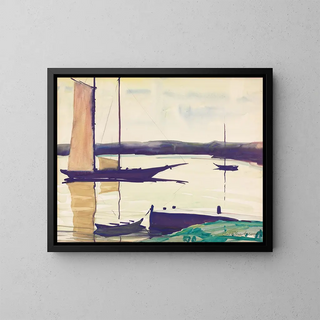 The port - Carl Gaertner — framed artwork on a wall