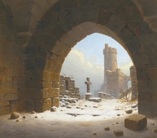 Ruins of Castle of Burgruine - Carl Georg Adolph Hasenpflug — artwork view