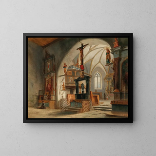 Église de Justus à Flums - Carl Georg Anton Graeb — framed artwork on a wall