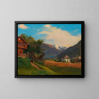 Silence dans la vallée de Ziller - Carl Geyling — framed artwork on a wall