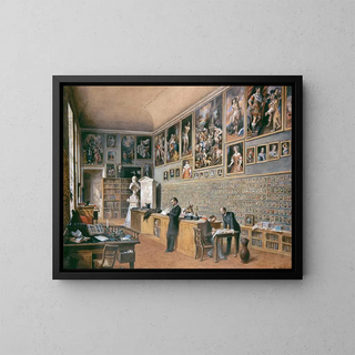 The Library of Officials from the Ambraser Collection, Portrait Collection - Carl Goebel the Younger — framed artwork on a wall