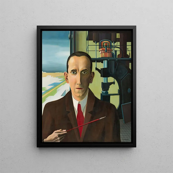 Self-portrait - Carl Grossberg — framed artwork on a wall