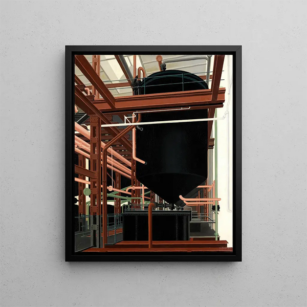 Refinery - Carl Grossberg — framed artwork on a wall