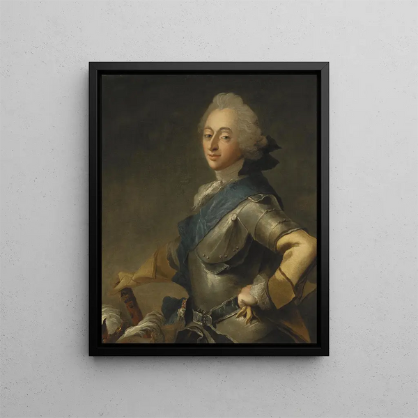 Frédéric V, King of Denmark - Carl Gustaf Pilo — framed artwork on a wall