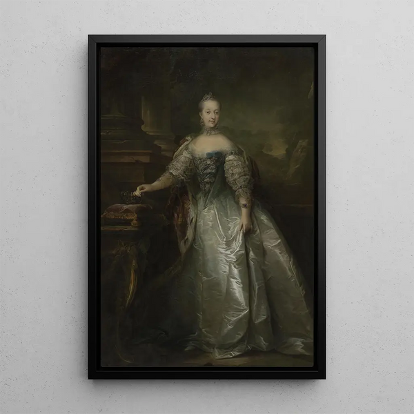 Juliane Marie, Queen of Denmark - Carl Gustaf Pilo — framed artwork on a wall