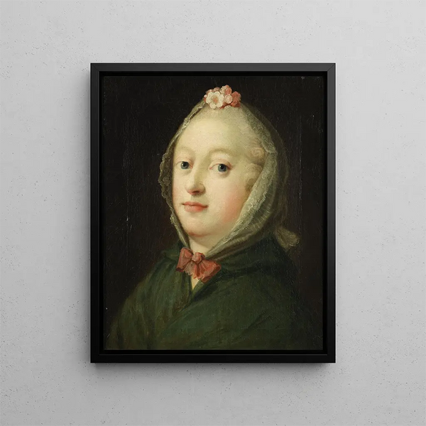 Louise, Queen of Denmark - Carl Gustaf Pilo — framed artwork on a wall
