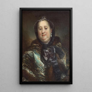 Portrait of Duchess Antoinette Amalie of Brunswick-Wolfenbüttel - Carl Gustaf Pilo — framed artwork on a wall