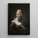 Portrait of Elisabeth Marie Fabritius née d'Abbeste - Carl Gustaf Pilo — framed artwork on a wall