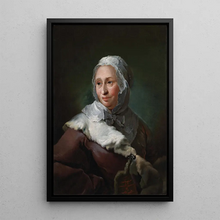 Portrait of Elisabeth Marie Fabritius née d'Abbeste - Carl Gustaf Pilo — framed artwork on a wall