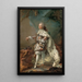 Portrait painting of Frédéric V in anointing robe - Carl Gustaf Pilo — framed artwork on a wall