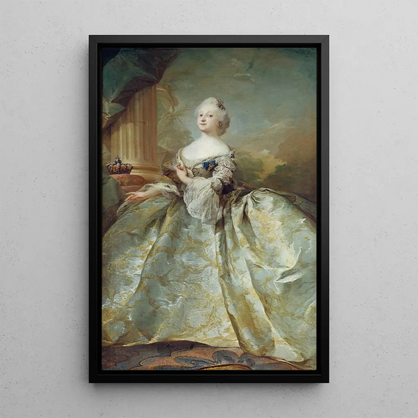 Reproduction of the painting Portrait painting of Louise, first queen of Frederick V - Carl Gustaf Pilo