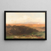 Sunset over the Roman countryside - Carl Gustav Rodde — framed artwork on a wall