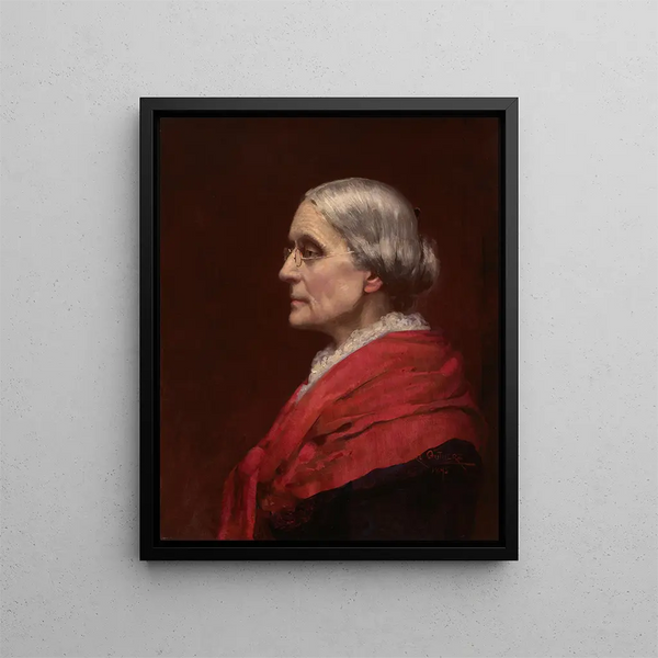 Susan Brownell Anthony - Carl Gutherz — framed artwork on a wall