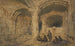 Arab figures in a vault of the Al-Aqsa Mosque Jerusalem - Carl Haag — artwork view