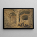 Arab figures in a vault of the Al-Aqsa Mosque Jerusalem - Carl Haag — framed artwork on a wall