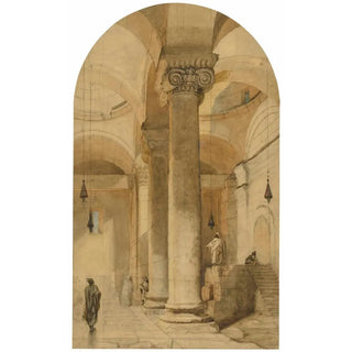 Reproduction of the painting Interior of the Golden Door Painting within the Temple of Jerusalem - Carl Haag