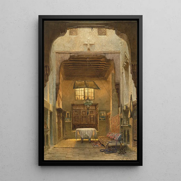 Reproduction of the painting L'atelier de l'artiste au Caire - Carl Haag
