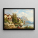 Motif of Gandria on Lake Lugano - Carl Hasch — framed artwork on a wall