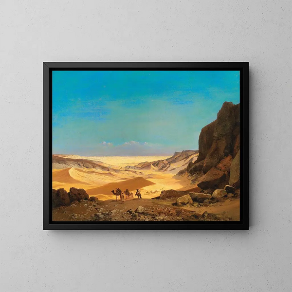 The Libyan Desert - Carl Hasch — framed artwork on a wall