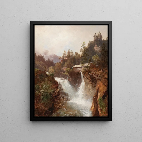 Cascade - Carl Hasch — framed artwork on a wall