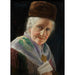 Reproduction of the painting Portrait of an old lady with a fur hat - Carl Heuser