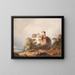 Château dans un paysage orageux - Carl Hilgers — framed artwork on a wall