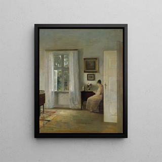 The Reader - Carl Holse — framed artwork on a wall