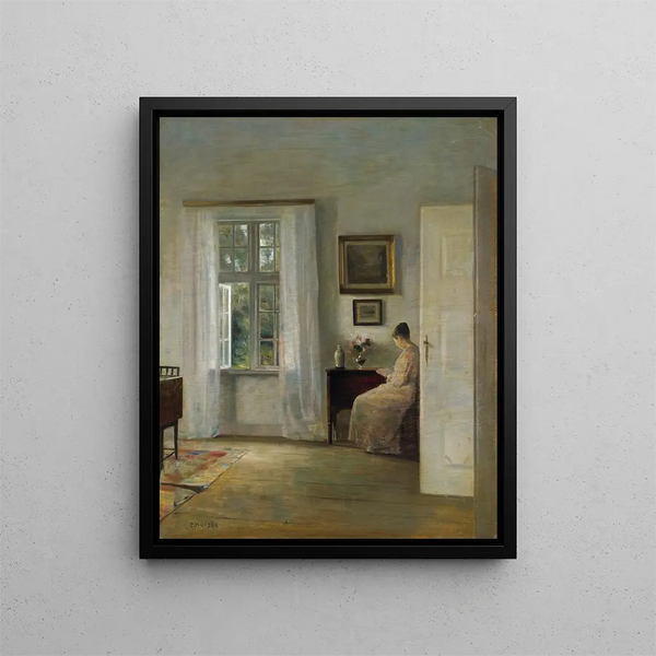 The Reader - Carl Holse — framed artwork on a wall