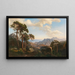 View of Col di Sorba near Vivario with pines, Corsica - Carl Hummel — framed artwork on a wall