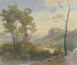 Mountain Landscape Painting of Italy - Carl Hummel — artwork view