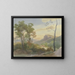 Mountain Landscape Painting of Italy - Carl Hummel — framed artwork on a wall