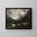 Mountain Valley with Stream - Carl Hummel — framed artwork on a wall