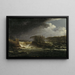 a waterfall at Älvkarleby - Carl Johan Fahlcrantz — framed artwork on a wall