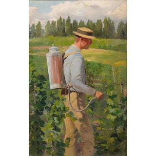 Vigneron dans le vignoble - Carl Johann Peyfuss — artwork view