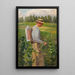Vigneron dans le vignoble - Carl Johann Peyfuss — framed artwork on a wall