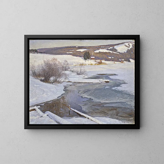 A Cold September Day in Medelpad - Carl Johansson — framed artwork on a wall