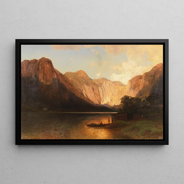 at Gosausee - Carl Jungheim — framed artwork on a wall
