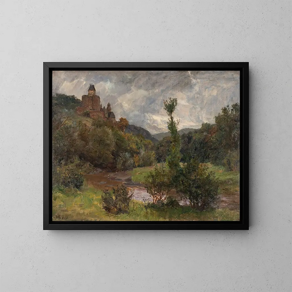 Château de Brresheim dans l'Eifel - Carl Jutz le Jeune — framed artwork on a wall