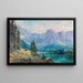 Hallstättersee with View of Dachstein - Carl Kaiser-Herbst — framed artwork on a wall