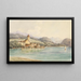View of St Wolfgang on Lake Wolfgang - Carl Lafitte — framed artwork on a wall