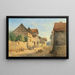 Village Road with many decorative figures - Carl Lafitte — framed artwork on a wall