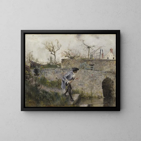 A Bite - Carl Larsson — framed artwork on a wall