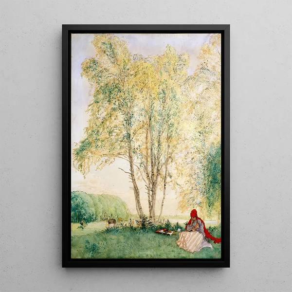 Reproduction of the painting Under the Birches - Carl Larsson