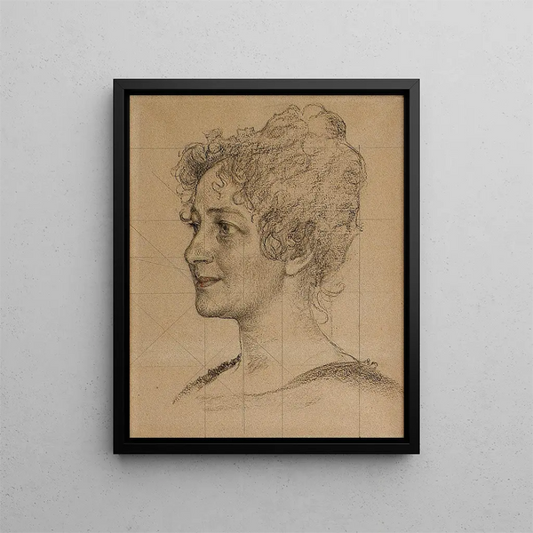 Study of Mrs. Signe Thiel - Carl Larsson — framed artwork on a wall