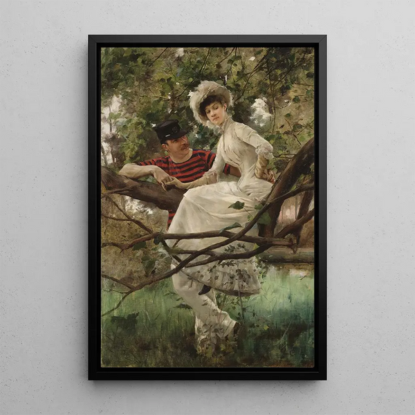 Idylle - Carl Larsson — framed artwork on a wall