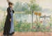 Karin au bord de la mer - Carl Larsson — artwork view