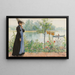 Karin au bord de la mer - Carl Larsson — framed artwork on a wall